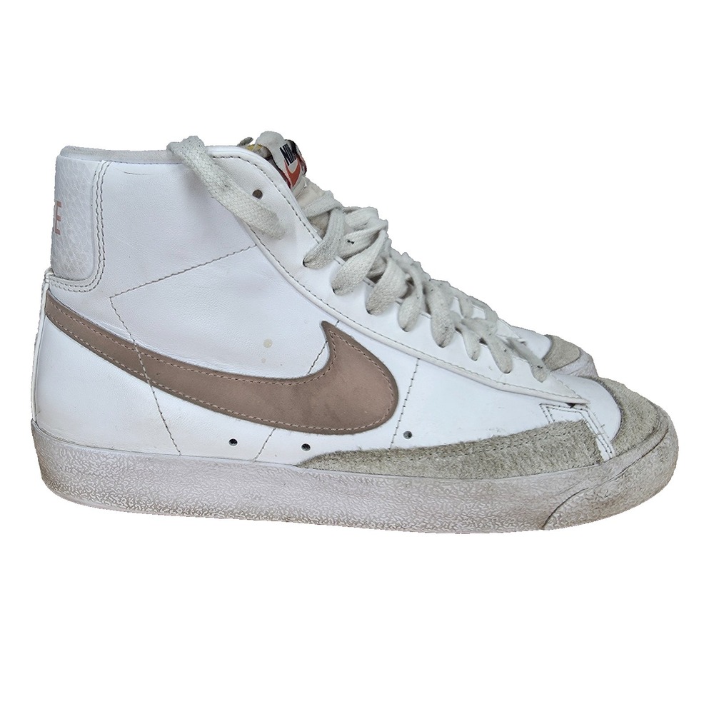 Nike‎ Blazer Mid 77 Sneakers Womens 10 White Pink High Top Shoes CZ1055-118